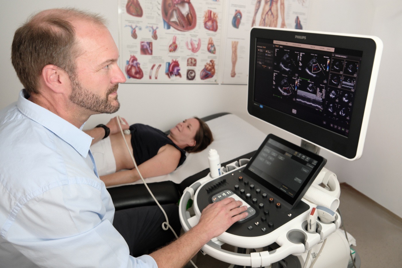 Ultraschalluntersuchung in der Praxis Kardiologie im Zentrum in Murnau